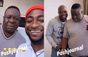 Mr. Ibu and Davido chilling Comic-actor-Mr-Ibu-visits-Davidos-mansion