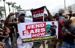 Participants at Accra Book Fest 2020 observe one minute of silence #ENDSARS killings