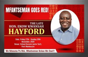 Mfantseman goes red ahead of late MP’s burial