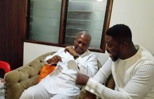 ‘A Plus’ apologises to Mahama for supporting ‘mother serpent of corruption’ in 2016