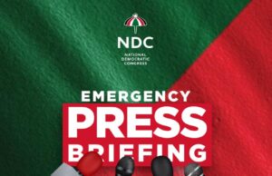 NDC calls for an emergency press conference