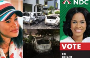 NDC candidate speaks after two vehicles were set ablaze