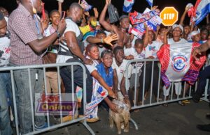 How NPP supporters swarmed Akufo-Addo’s residence in victory celebration