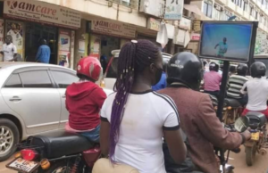 Man goes viral after mounting flat-screen TV on his ‘Okada’ motorbike